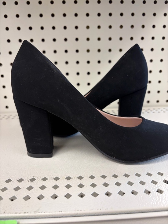 Forever 21 Shoes - Forever 21 Black Suede Block Heel Pumps